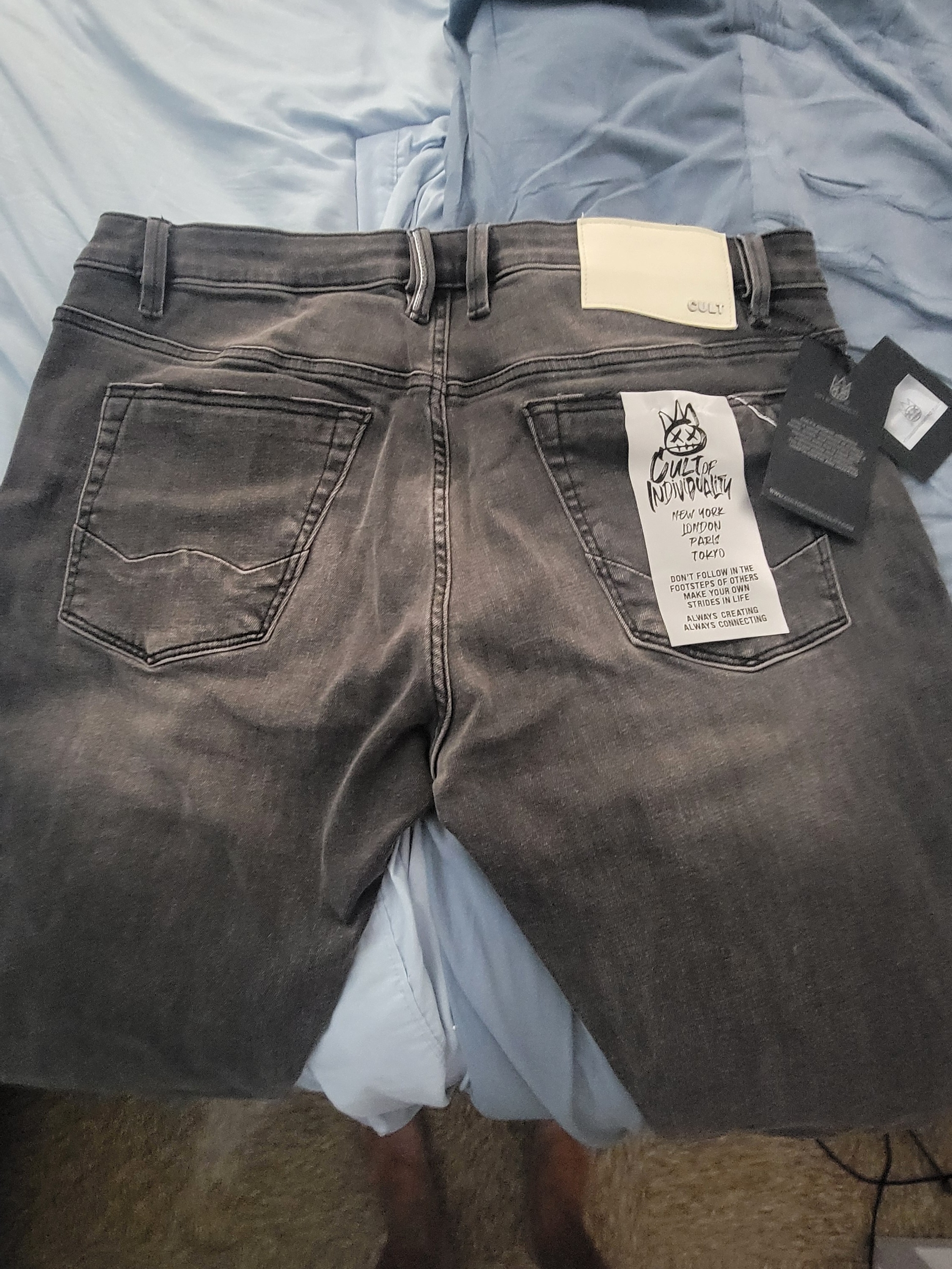 Cult Of Individuality Men's Black Washed Jeans